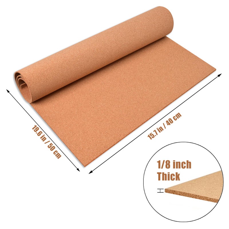 YCCYYCCY Cork Board Roll  1/8"" Thick Cork Boards for Walls  20""x16"" Cork Board Roll for Office  Home  School(NOT Self-Adhesive) - Image 3